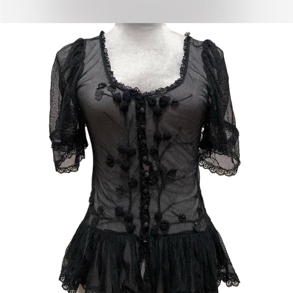 Elegant Black Lace Top
